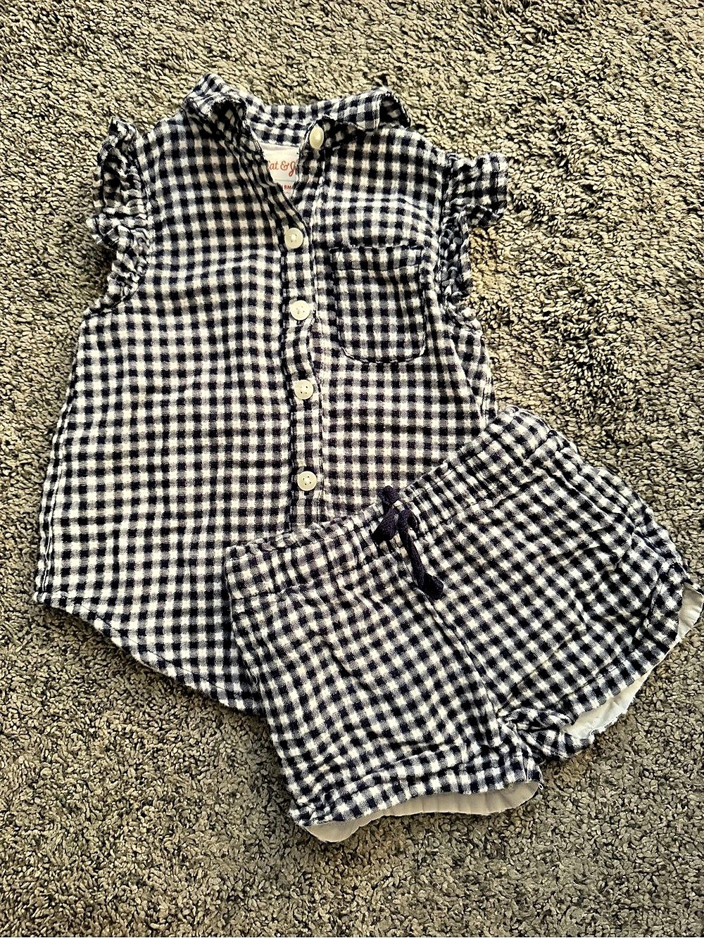 Cat & Jack Baby Gingham Set Size 18M